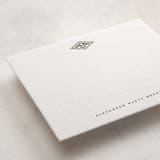 "Diamond Monogram" - Personalized Stationery Cards in Moss by Jenna Holcomb - Detail