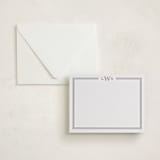 "Triple Engraved" - Personalized Stationery Cards in Granite by Carolyn MacLaren - Assembled
