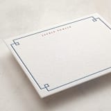 "Timeless Frame" - Personalized Stationery Cards in Pacific Blue by Alston Foster - Detail