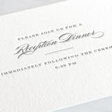 "Charming Go Lightly" - Letterpress Reception Cards in Gravel by danielleb - Detail