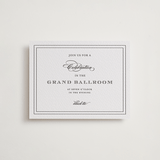 "First impression" - Letterpress Reception Cards in Soft Black by Kimberly FitzSimons - Front