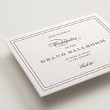 "First impression" - Letterpress Reception Cards in Soft Black by Kimberly FitzSimons - Detail