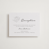 "my dearest" - Letterpress Reception Cards in Soft Black | Blind Deboss by Qing Ji - Front