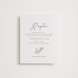 "creme au beurre" - Letterpress Reception Cards in Moss by chocomocacino - Front