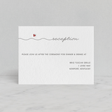 "Love Connection" - Letterpress Reception Cards in Soft Black | Rosewood by Kim Dietrich Elam - Front