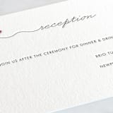 "Love Connection" - Letterpress Reception Cards in Soft Black | Rosewood by Kim Dietrich Elam - Detail