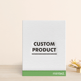 "Portrait Custom" - Letterpress Reception Cards in Pear | Soft Black | Blind Deboss by Minted Custom - Front