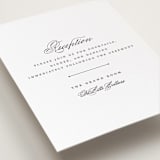 "classic composition" - Letterpress Reception Cards in Soft Black by Olivia Raufman - Detail