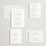 "classic composition" - Letterpress Reception Cards in Soft Black by Olivia Raufman - Invitation Suite