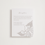 "Botanical Garden" - Letterpress Reception Cards in Dove Grey | Blind Deboss by Kaydi Bishop - Front