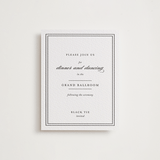 "Eloquence" - Letterpress Reception Cards in Soft Black by Kimberly FitzSimons - Front