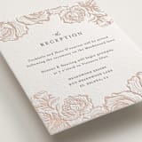 "In Bloom" - Letterpress Reception Cards in Latte | Gravel by Jennifer Postorino - Detail