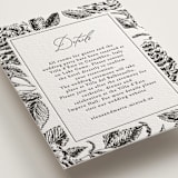 "Etchings of Roses" - Letterpress Reception Cards in Soft Black by Chris Griffith - Detail