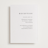 "Trio" - Letterpress Reception Cards in Soft Black by Pixel and Hank - Front