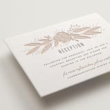 "Rose" - Letterpress Reception Cards in Soft Black | Latte by Leah Bisch - Detail