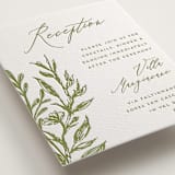 "Eden" - Letterpress Reception Cards in Pistachio by Grae - Detail