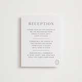 "Cosmopolitan" - Letterpress Reception Cards in Soft Black by Meagan Christensen - Front
