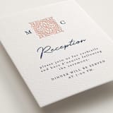 "Tiles" - Letterpress Reception Cards in Matte Gold | Aegean | Nude by Juliana Zimmermann - Detail