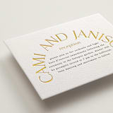 "archway" - Letterpress Reception Cards in Dandelion | Soft Black by Lori Wemple - Detail