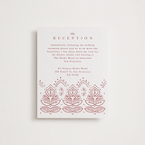 "Taj" - Letterpress Reception Cards in Rosewood by Kanika Mathur - Front