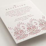 "Taj" - Letterpress Reception Cards in Rosewood by Kanika Mathur - Detail