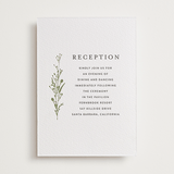 "Gathered" - Letterpress Reception Cards in Pistachio | Soft Black by Susan Moyal - Front