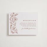 "Pressed Botanicals" - Letterpress Reception Cards in Burnt Rose by Heather Cairl - Front