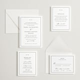 "heritage" - Letterpress Reception Cards in Soft Black by Stacey Meacham - Invitation Suite