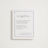 "Asymmetry" - Letterpress Reception Cards in Pewter by Nicole Walsh - Front