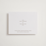 "Lombardy" - Letterpress Reception Cards in Burnt Sienna by Megan Davis - Front