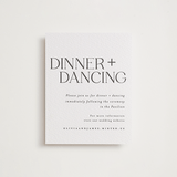 "Bold Names" - Letterpress Reception Cards in Soft Black by Vera Lim - Front