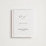 "Wax Seal Monogram" - Letterpress Reception Cards in Ash by Carolyn MacLaren - Front