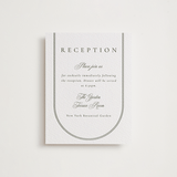 "Classic Arch" - Letterpress Reception Cards in Moss by Corinne Malesic - Front