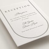 "Classic Arch" - Letterpress Reception Cards in Moss by Corinne Malesic - Detail