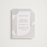 "waves" - Letterpress Reception Cards in Dove Grey by Elly - Front