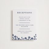 "Pressed Frame" - Letterpress Reception Cards in Aegean by Oma N. Ramkhelawan - Front