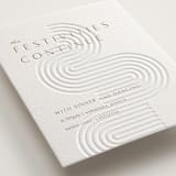 "bonseki" - Letterpress Reception Cards in Matte Gold by Alaina Cherup - Detail