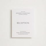 "Elegant" - Letterpress Reception Cards in Mist by Kelsey Walker - Front