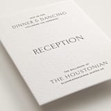 "Elegant" - Letterpress Reception Cards in Mist by Kelsey Walker - Detail