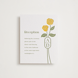 "cottage flowers" - Letterpress Reception Cards in Coffee by Jessica Yeo - Front