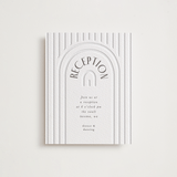 "Hilo" - Letterpress Reception Cards in Warm Gray by Itsy Belle Studio - Front