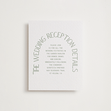 "Romance Arch" - Letterpress Reception Cards in Mint by Angela Thompson - Front