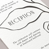 "Leaves" - Letterpress Reception Cards in Black by Pati Cascino - Detail