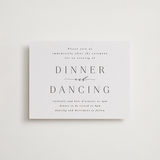 "Classy Type" - Letterpress Reception Cards in Soft Black by Hooray Creative - Front