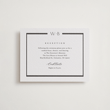 "Luster" - Letterpress Reception Cards in Black by Stacey Meacham - Front