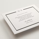 "Luster" - Letterpress Reception Cards in Black by Stacey Meacham - Detail