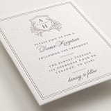 "Chic Monogram" - Letterpress Reception Cards in Cement by Mansi Verma - Detail