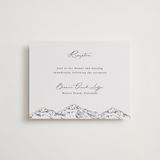 "Mountainview" - Letterpress Reception Cards in Graphite by Sarah Brown - Front