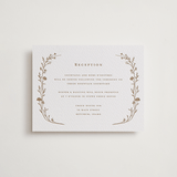 "Mille-feuille" - Letterpress Reception Cards in Matte Gold by chocomocacino - Front