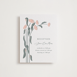 "Nouveau Swans" - Letterpress Reception Cards in Nouveau Swans by Olivia Raufman - Front